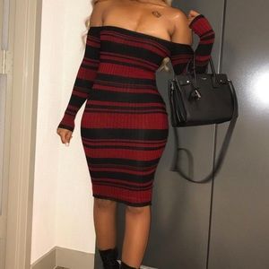 Cute black and red dress from fashion nova